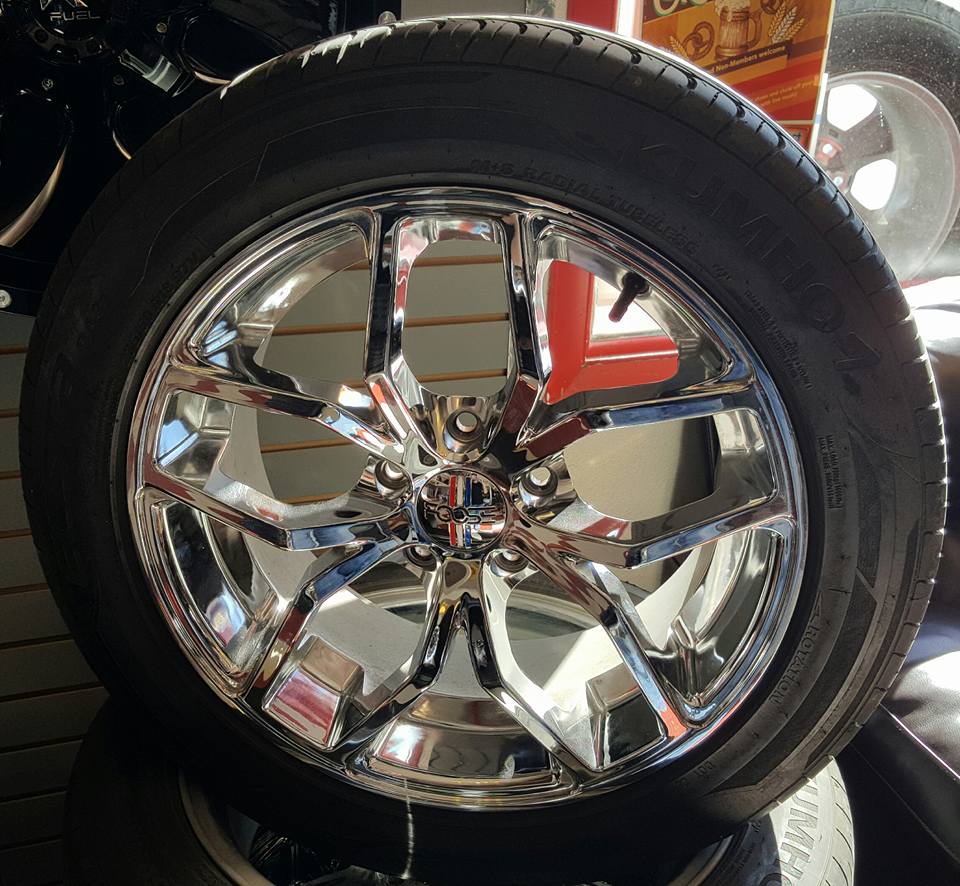 235/50R18 Kumho Ecsta PA31 with 18″ 5×4.75 Foose Outkast wheels