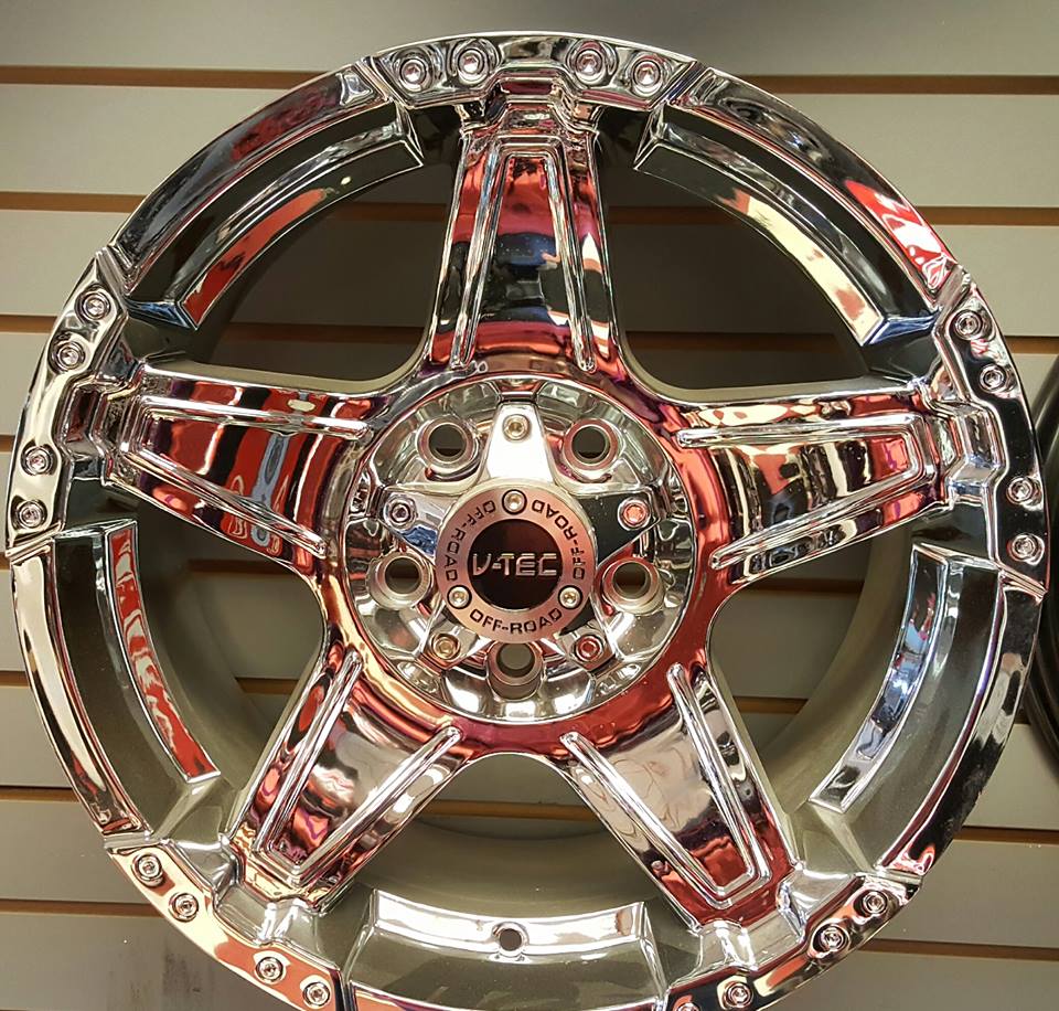 17×8 5-5 VTEC chrome wheels